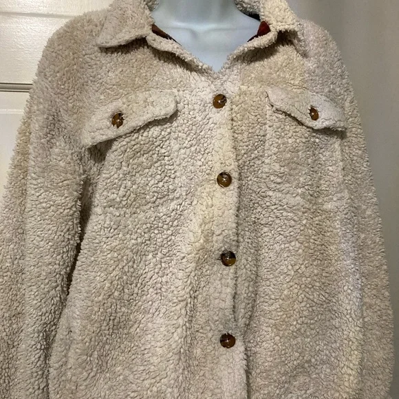 O'Neill Cream Teddy Jacket - Picture 3 of 5
